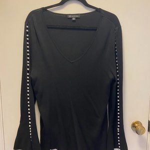 INC Long Sleeve Shirt with Pearl Details